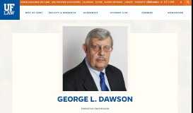 
							         George L. Dawson - Levin College of Law - University of Florida								  
							    
