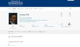 
							         George Ndi — University of Huddersfield Research Portal								  
							    