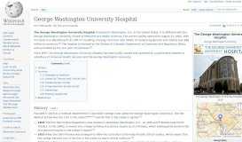 
							         George Washington University Hospital - Wikipedia								  
							    
