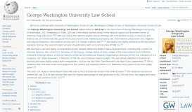 
							         George Washington University Law School - Wikipedia								  
							    