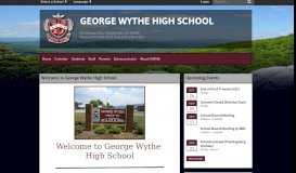 
							         George Wythe High School: Home								  
							    