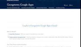 
							         Georgetown Google Apps | Georgetown University								  
							    