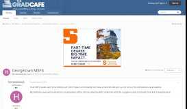 
							         Georgetown MSFS - Government Affairs - The GradCafe Forums								  
							    