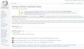 
							         Georgia Library Learning Online - Wikipedia								  
							    