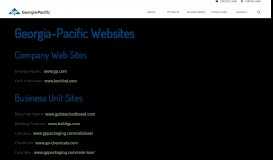 
							         Georgia-Pacific Websites - Georgia-Pacific								  
							    