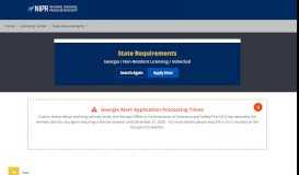 
							         Georgia State Requirements - NIPR.com								  
							    