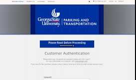
							         Georgia State University - Customer Authentication - Parking Portal								  
							    