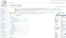 
							         Georgian College - Wikipedia								  
							    