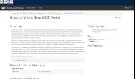 
							         Geospatial One-Stop (GOS) Portal - ScienceBase-Catalog								  
							    