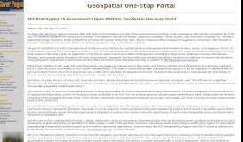 
							         GeoSpatial One-Stop Portal - The Cover Pages								  
							    