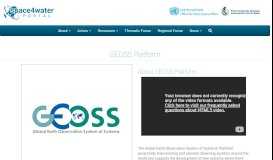 
							         GEOSS Platform | Space for Water Portal								  
							    