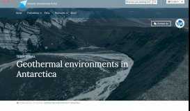 
							         Geothermal environments in Antarctica - Antarctic Environments Portal								  
							    