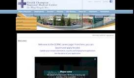 
							         Gerald Champion Regional Medical Center | Careers Center | Welcome								  
							    