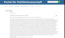 
							         Gerd Poppe - Portal für Politikwissenschaft								  
							    