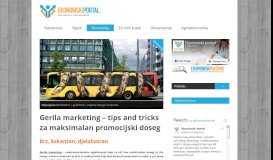 
							         Gerila marketing - tips and tricks za maksimalan ... - Ekonomski portal								  
							    