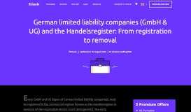 
							         German limited liability companies (GmbH & UG) and the ... - firma.de								  
							    