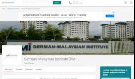 
							         German-Malaysian Institute (GMI) | Kajang - Studyroute								  
							    