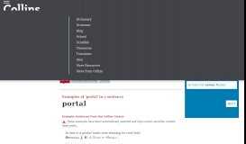 
							         German Translation of “portal” | Collins English-German Dictionary								  
							    