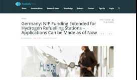 
							         Germany: NIP Funding Extended for Hydrogen Refuelling Stations ...								  
							    