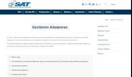 
							         Gestiones Aduaneras - Portal SAT								  
							    