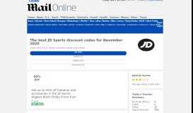 
							         Get 10% OFF | June 2019 | JD Sports discount codes | Daily Mail								  
							    