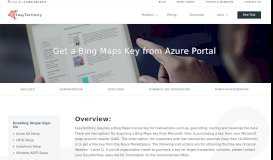 
							         Get a Bing Maps Key from Azure - Sales Territory Management ...								  
							    