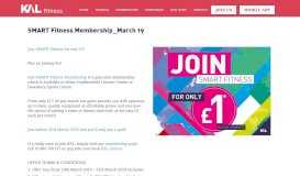 
							         Get a SMART Fitness Membership for a quid in March - KAL Fitness								  
							    