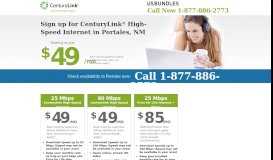 
							         Get CenturyLink Internet in Portales, NM								  
							    