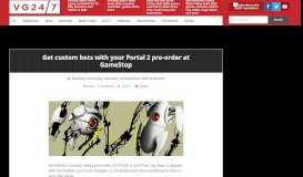 
							         Get custom bots with your Portal 2 pre-order at GameStop - VG247								  
							    