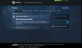 
							         Get cutscenes back :: Portal 2 General Discussions - Steam Community								  
							    