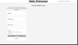 
							         Get digital access - Idaho Statesman								  
							    