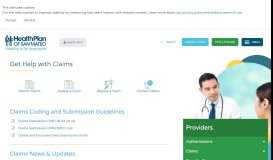 
							         Get Help with Claims | HPSM Providers - Health Plan of San Mateo								  
							    