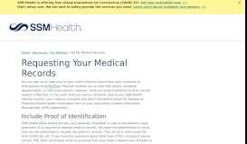 
							         Get My Medical Records | SSM Health								  
							    