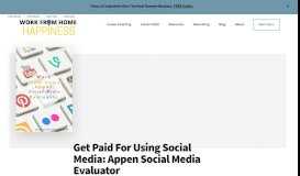 
							         Get Paid For Using Social Media: Appen Social Media Evaluator ...								  
							    