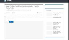 
							         Get Portal from Facebook for as Low as $99 now Through Mother's Day								  
							    