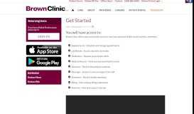 
							         Get Started - Brown Clinic								  
							    