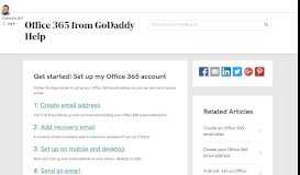 
							         Get started | Office 365 from GoDaddy - GoDaddy Help US								  
							    
