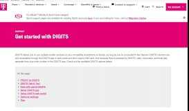 
							         Get started with DIGITS | T-Mobile Support								  
							    