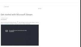 
							         Get started with Microsoft Stream | Microsoft Docs								  
							    