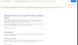 
							         Get started with the Google Play Music Podcast Portal - Google Help								  
							    