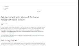 
							         Get started with your billing account for a Microsoft Customer ...								  
							    