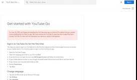 
							         Get started with YouTube Go - YouTube Go Help								  
							    