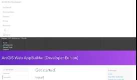 
							         Get started—Web AppBuilder for ArcGIS (Developer Edition) | ArcGIS ...								  
							    