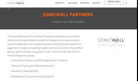 
							         Get to know SonicWall's SecureFirst Partner Program.								  
							    