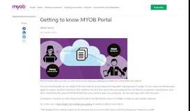
							         Get to know the new MYOB Portal								  
							    