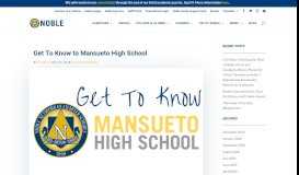 
							         Get To Know to Mansueto High School | Noble Network of Charter ...								  
							    