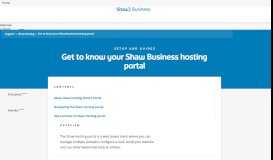 
							         Get to know your Shaw Business hosting portal								  
							    