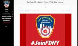 
							         Get Your Firefighter Exam #7001 List Number - JoinFDNY								  
							    