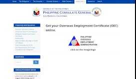 
							         Get your Overseas Employment Certificate (OEC) online. – Philippine ...								  
							    