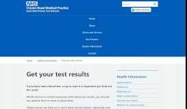 
							         Get your test results - Craven Road Medical Practice								  
							    